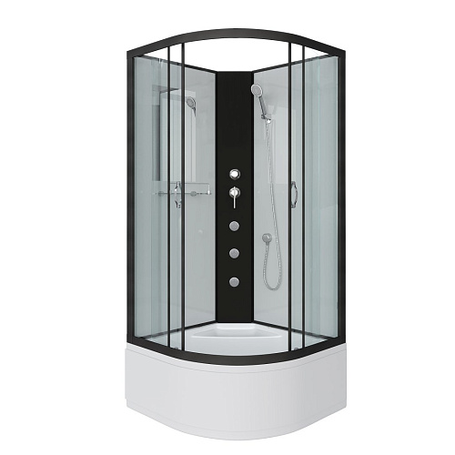 Душевая кабина Niagara Classic NG-6709-14BKG (1000х1000х2000)высокий поддон (45см) стекло прозрачное черные профиля 67091414BKG Душевая кабина Niagara Classic NG-6709-14BKG (1000х1000х2000)высокий поддон (45см) стекло прозрачное черные профиля 67091414BKG