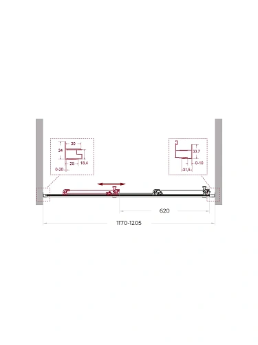 Душевая дверь BelBagno UNO-195-BF-3-120-P-Cr 120 см, профиль хром, стекло рифленое Душевая дверь BelBagno UNO-195-BF-3-120-P-Cr 120 см, профиль хром, стекло рифленое