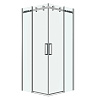 Картинка анонса товара «душевой уголок grossman classic 300.k33.04.8080.10.00 (80x80x195) квадрат,раздвижная,хром,стекло прозрачное»
