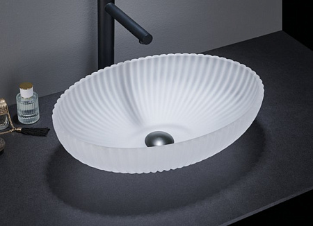 Раковина CeramaLux GL49-JA накладная, белый матовый