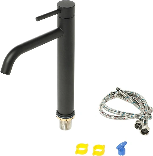 Смеситель для раковины STWORKI Ольборг OL-06SV черный 550008 Смеситель для раковины STWORKI Ольборг OL-06SV черный 550008