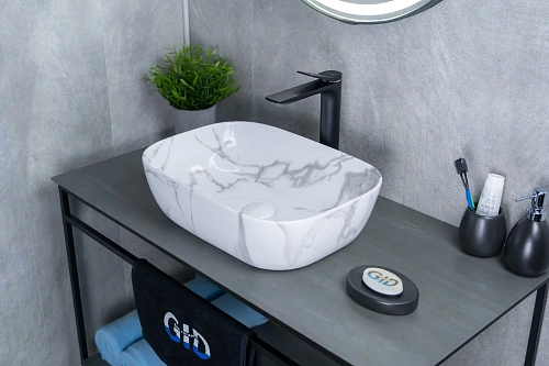 Раковина Gid Mnc333C 54469 накладная под камень глянцевая 46x32.5x13.5 Раковина Gid Mnc333C 54469 накладная под камень глянцевая 46x32.5x13.5