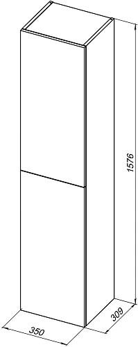 Шкаф-пенал Aquanet Алвита New 35 00334189 дуб веллингтон табак Шкаф-пенал Aquanet Алвита New 35 00334189 дуб веллингтон табак