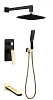Душевая система Boheme Venturo 384-B-2 скрытого монтажа, черная с золотом
