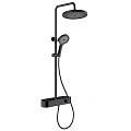 Душевая система AQUAme AQM8009B верхний душ 260мм, ручной душ 3 режима, каскад. излив, черный Душевая система AQUAme AQM8009B верхний душ 260мм, ручной душ 3 режима, каскад. излив, черный