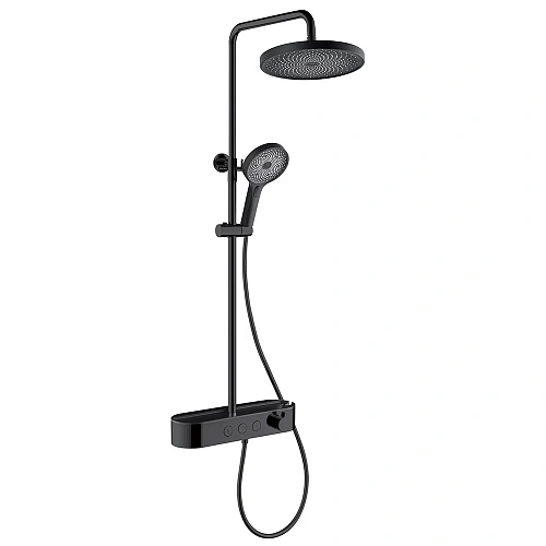 Душевая система AQUAme AQM8009B верхний душ 260мм, ручной душ 3 режима, каскад. излив, черный Душевая система AQUAme AQM8009B верхний душ 260мм, ручной душ 3 режима, каскад. излив, черный