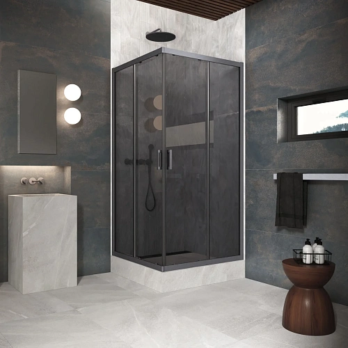 Душевой уголок Vegas-glass ZA Protec 70 11 07 700x700 мм, профиль оружейная сталь, стекло графит Душевой уголок Vegas-glass ZA Protec 70 11 07 700x700 мм, профиль оружейная сталь, стекло графит