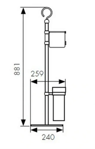 Стойка аксессуаров Kaiser хром нерж KH-2610 Стойка аксессуаров Kaiser хром нерж KH-2610