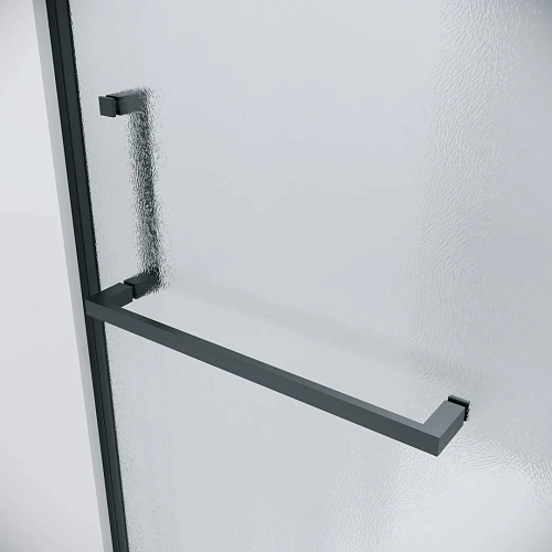 Душевая дверь GROSSMAN Pragma 100.K33.03.100.21.02 (100x195) черный матовый, стекло шиншилла Душевая дверь GROSSMAN Pragma 100.K33.03.100.21.02 (100x195) черный матовый, стекло шиншилла