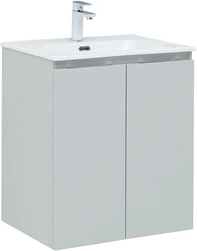 Тумба под раковину Aquanet Алвита New 60 2 дверцы, серый 00277524 Тумба под раковину Aquanet Алвита New 60 2 дверцы, серый 00277524