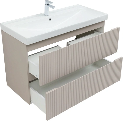 Тумба под раковину Aquanet Джейн Flat 90 00343978 бежевый Тумба под раковину Aquanet Джейн Flat 90 00343978 бежевый