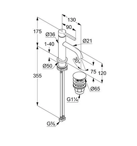 Смеситель для раковины Kludi NOVA FONTE 20266N115 брашированная бронза Смеситель для раковины Kludi NOVA FONTE 20266N115 брашированная бронза