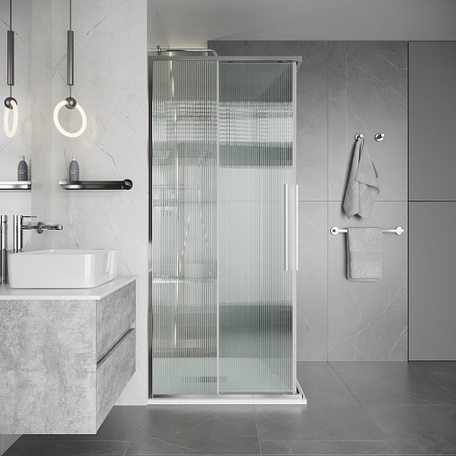 Душевой уголок Niagara Nova NG-4623-34 (90х90х195) квадрат, раздвижная, хром, стекло рифленое Душевой уголок Niagara Nova NG-4623-34 (90х90х195) квадрат, раздвижная, хром, стекло рифленое