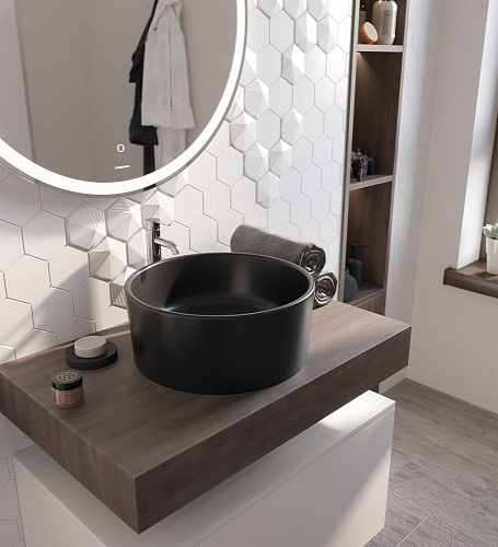 Столешница STWORKI Ольборг 80 дуб карпентер, без отверстий, с тумбой 80 481915 Столешница STWORKI Ольборг 80 дуб карпентер, без отверстий, с тумбой 80 481915