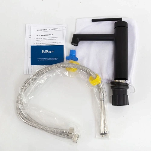 Смеситель для раковины BelBagno ACQUA ACQUA-LVM-NERO черный матовый Смеситель для раковины BelBagno ACQUA ACQUA-LVM-NERO черный матовый