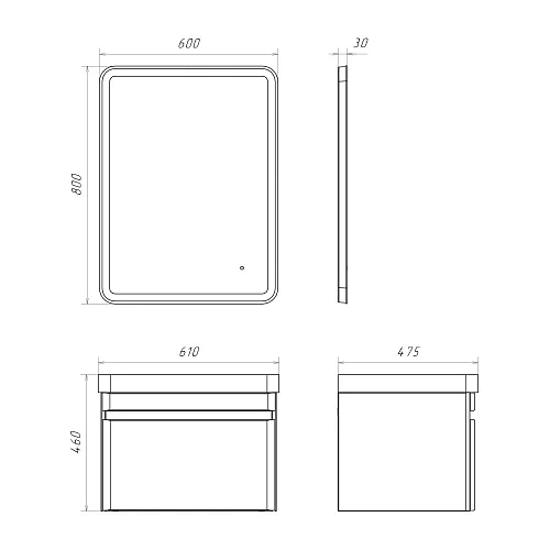 Тумба с раковиной Comforty Валдай-60П 00-00020674 подвесная белый матовый раковина 4460 Тумба с раковиной Comforty Валдай-60П 00-00020674 подвесная белый матовый раковина 4460
