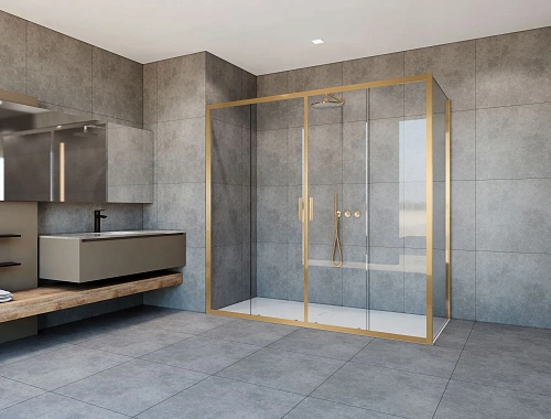 Душевой уголок Vincea Garda VSR-1G29017CLG 1700x900мм, брашированное золото, стекло прозрачное Душевой уголок Vincea Garda VSR-1G29017CLG 1700x900мм, брашированное золото, стекло прозрачное