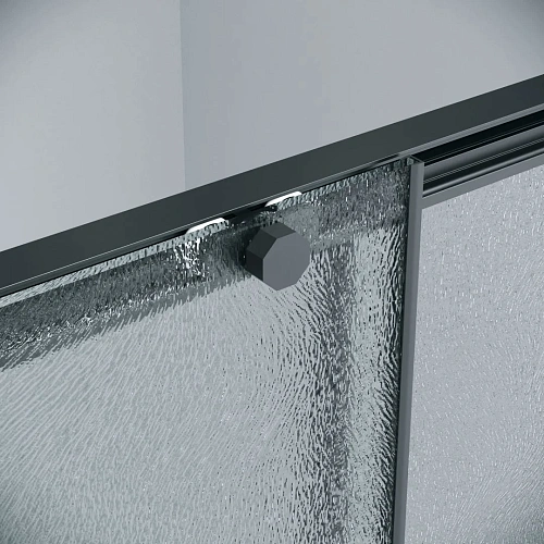 Душевая дверь GROSSMAN Style 100.K33.05.110.21.02 (110x195) черный матовый, стекло шиншилла Душевая дверь GROSSMAN Style 100.K33.05.110.21.02 (110x195) черный матовый, стекло шиншилла