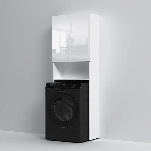 Шкаф AM.PM X-Joy M85CSX06521WG1 над стир.машиной с дверями и открытой полкой, узкий, 65 см, белый Шкаф AM.PM X-Joy M85CSX06521WG1 над стир.машиной с дверями и открытой полкой, узкий, 65 см, белый