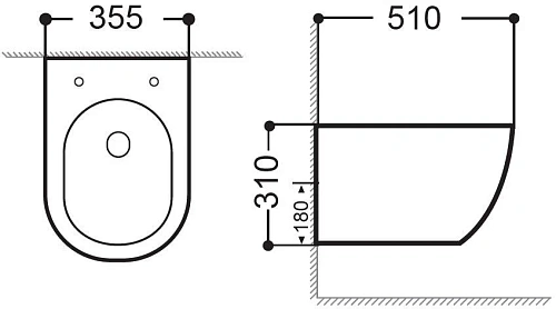 Биде подвесное Aquanet Cetus 2.0 B2 LX-1057 Биде подвесное Aquanet Cetus 2.0 B2 LX-1057