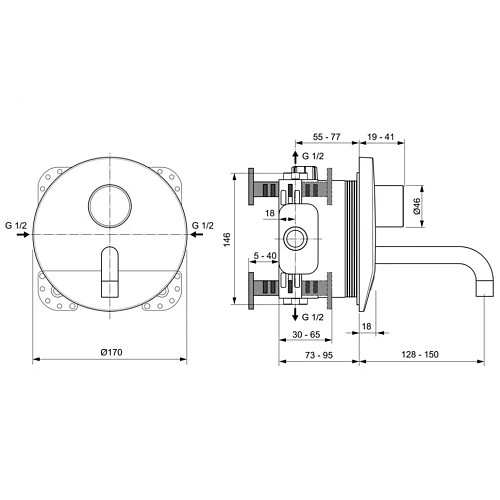 Смеситель для раковины Ideal Standard CERAPLUS A6149AA Смеситель для раковины Ideal Standard CERAPLUS A6149AA