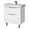 Тумба под раковину DREJA Q PLUS, 80 см, подвесная/напольная, 2 ящика, с опорами, белый глянец 99.000 99.0006 Тумба под раковину DREJA Q PLUS, 80 см, подвесная/напольная, 2 ящика, с опорами, белый глянец 99.000 99.0006