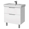 Тумба под раковину DREJA Q PLUS, 80 см, подвесная/напольная, 2 ящика, с опорами, белый глянец 99.000 99.0006 Тумба под раковину DREJA Q PLUS, 80 см, подвесная/напольная, 2 ящика, с опорами, белый глянец 99.000 99.0006