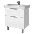 Тумба под раковину DREJA Q PLUS, 80 см, подвесная/напольная, 2 ящика, с опорами, белый глянец 99.000 99.0006 Тумба под раковину DREJA Q PLUS, 80 см, подвесная/напольная, 2 ящика, с опорами, белый глянец 99.000 99.0006