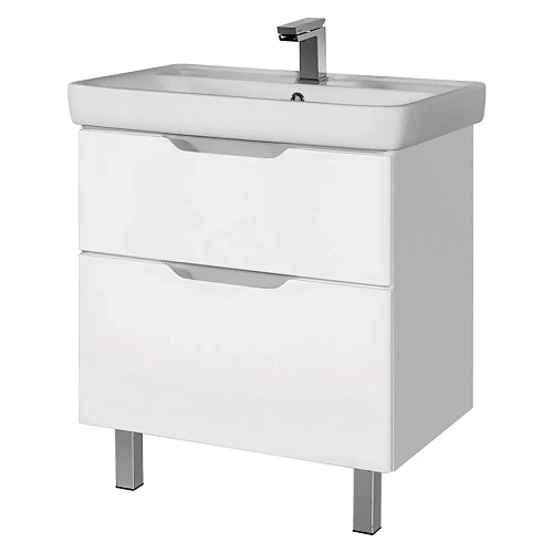Тумба под раковину DREJA Q PLUS, 80 см, подвесная/напольная, 2 ящика, с опорами, белый глянец 99.000 99.0006 Тумба под раковину DREJA Q PLUS, 80 см, подвесная/напольная, 2 ящика, с опорами, белый глянец 99.000 99.0006