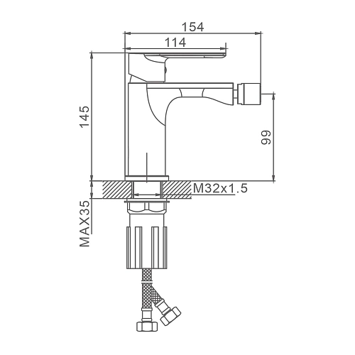 Смеситель для биде Splenka S05.50, хром Смеситель для биде Splenka S05.50, хром