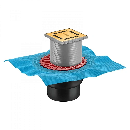 Душевой трап BERGES ZENTRUM Norma 100х100, золото глянец, выпуск D50/75/110 H74 вертикальный 092462 Душевой трап BERGES ZENTRUM Norma 100х100, золото глянец, выпуск D50/75/110 H74 вертикальный 092462