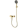 Смеситель для душа AQUAme Asti AQM6413BG с душевым набором, 3 режима, Brushed gold Смеситель для душа AQUAme Asti AQM6413BG с душевым набором, 3 режима, Brushed gold
