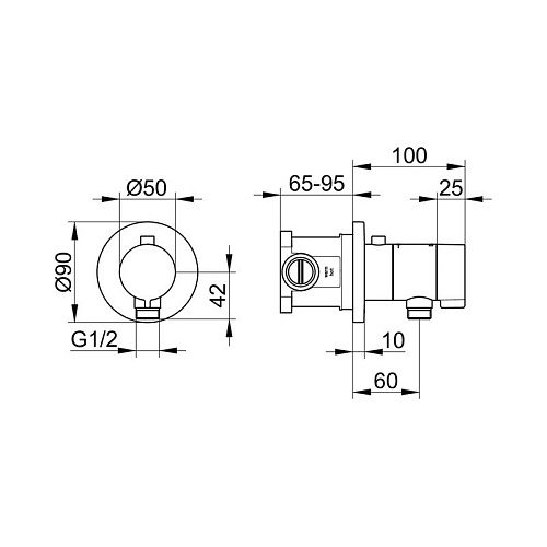 Смеситель для душа Keuco IXMO 59554010021 Смеситель для душа Keuco IXMO 59554010021