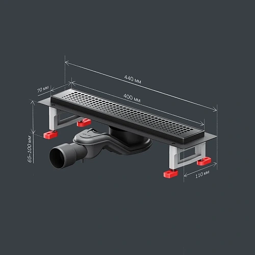 Душевой лоток AM.PM Master Flow W01SC-P11-040-01BM Cut Gradient 40см, черный матовый Душевой лоток AM.PM Master Flow W01SC-P11-040-01BM Cut Gradient 40см, черный матовый
