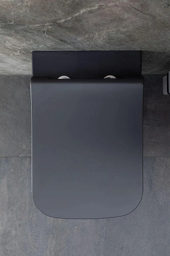 Унитаз подвесной Allen Brau Infinity 4.21011.AN с крышкой, антрацит Унитаз подвесной Allen Brau Infinity 4.21011.AN с крышкой, антрацит