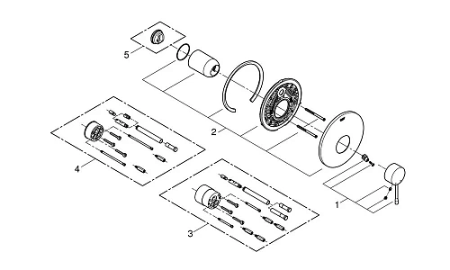 Смеситель для душа GROHE Essence+, хром (19286001) внешняя часть Смеситель для душа GROHE Essence+, хром (19286001) внешняя часть