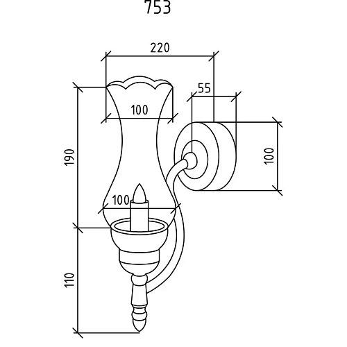 Светильник Boheme бронза 753 Светильник Boheme бронза 753