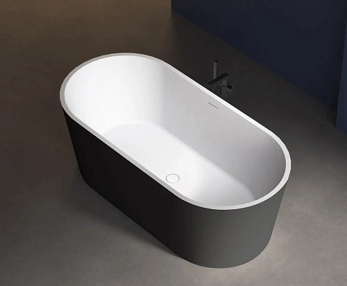 Ванна отдельностоящая ABBER AB9209MB 170x80 универсальная, черная матовая, акриловая Ванна отдельностоящая ABBER AB9209MB 170x80 универсальная, черная матовая, акриловая