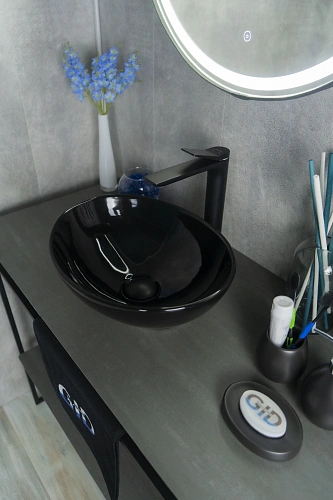 Раковина Gid Nc920 52231 накладная черная глянцевая 41x34x15 Раковина Gid Nc920 52231 накладная черная глянцевая 41x34x15