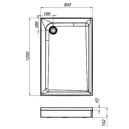 Душевой поддон AM.PM Gem W90T-404-12080W 120x80 с сифоном Душевой поддон AM.PM Gem W90T-404-12080W 120x80 с сифоном