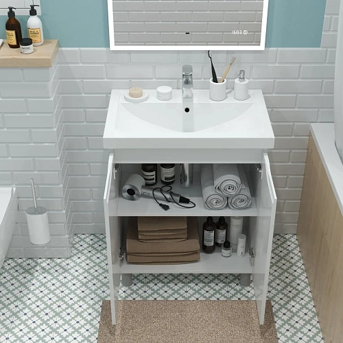 Тумба под раковину BRIZ Мальта т2-60 под раковину Фостер 365 03-02060-06 00 БЕЛ белый Тумба под раковину BRIZ Мальта т2-60 под раковину Фостер 365 03-02060-06 00 БЕЛ белый