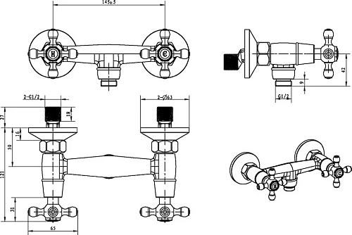 Смеситель для душа Boheme Medici Presente 314 Смеситель для душа Boheme Medici Presente 314