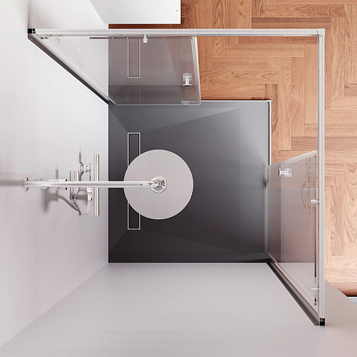 Душевой уголок AM.PM X-Joy W94G-403-100100-MT1K раздвижные двери 100x100 профиль хром матовый, стекло прозрачное Душевой уголок AM.PM X-Joy W94G-403-100100-MT1K раздвижные двери 100x100 профиль хром матовый, стекло прозрачное