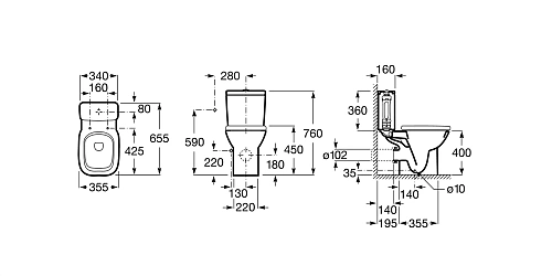 Чаша напольного унитаза Roca Debba 342997000 Чаша напольного унитаза Roca Debba 342997000