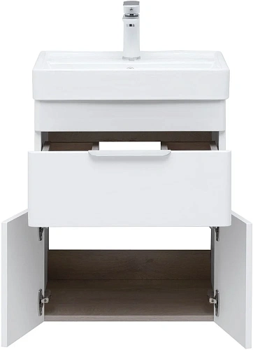 Тумба под раковину Aquanet Ирис new 50 белый глянец (1 ящик, 2 дверцы) 00310147 Тумба под раковину Aquanet Ирис new 50 белый глянец (1 ящик, 2 дверцы) 00310147