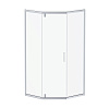 Картинка анонса товара «душевой уголок damixa skyline dx35wg-405-090mt 90х90 распашная дверь профиль хром, стекло прозрачное»