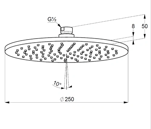 Верхний душ Kludi A-QA 64325N0-00 брашированное золото Верхний душ Kludi A-QA 64325N0-00 брашированное золото