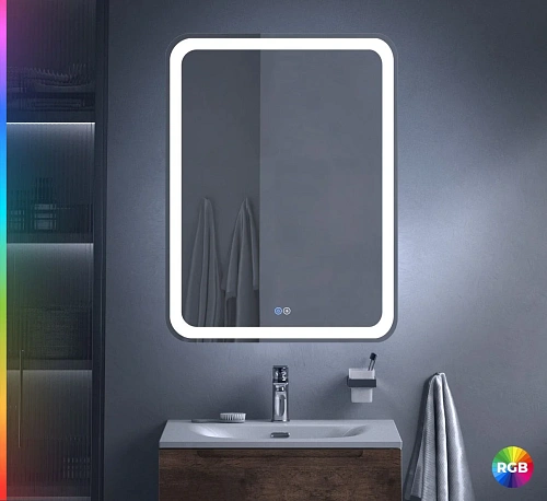 Зеркало CEZARES MULTICOLORE с подсветкой RGB и сенсорным выключателем CZR-SPC-MC-600-800-RGB-TCH 600x800x30 Зеркало CEZARES MULTICOLORE с подсветкой RGB и сенсорным выключателем CZR-SPC-MC-600-800-RGB-TCH 600x800x30