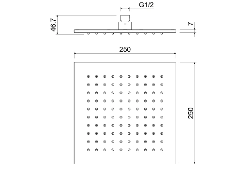Верхний душ Aquatek AQ2076MB Черный матовый Верхний душ Aquatek AQ2076MB Черный матовый