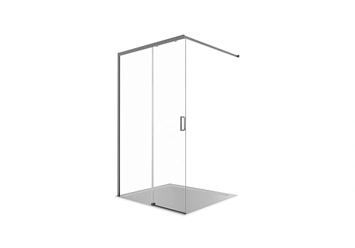 Душевая перегородка Aquatek AQ.WISL.120.1GM стекло прозрачное, Walk In 120см, раздвижная, с держателем 1200мм, профиль оружейная сталь Душевая перегородка Aquatek AQ.WISL.120.1GM стекло прозрачное, Walk In 120см, раздвижная, с держателем 1200мм, профиль оружейная сталь